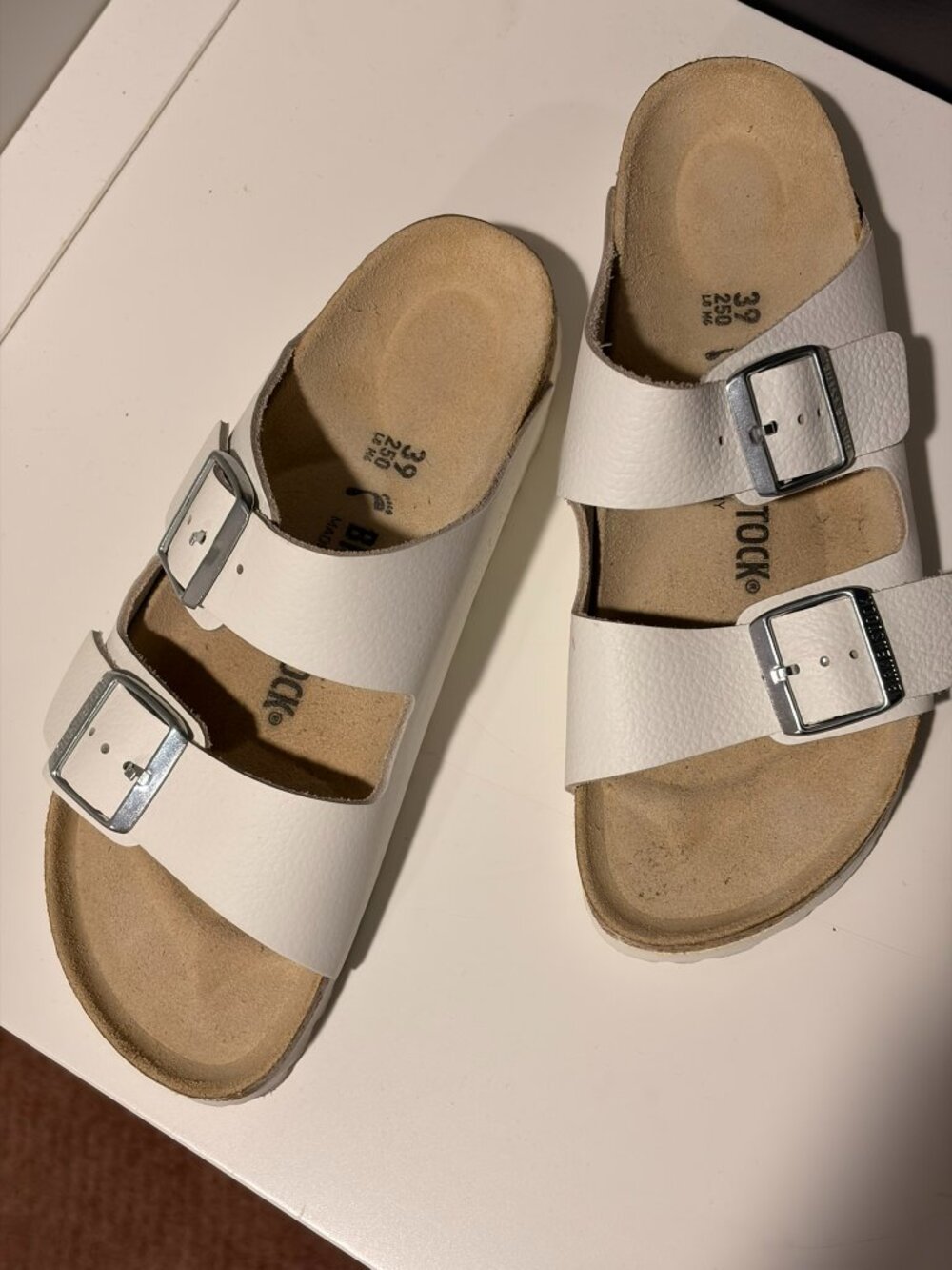 Birkenstock Arizona Sandals - White Leather